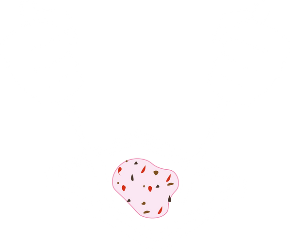 Hacke und vermische die Zutaten deines Eisrollen-Rezepts, bis die Masse eine gleichmäßige, glatte Konsistenz ohne große Klumpen hat.