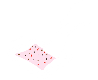 Verteile die fertige Mischung gleichmäßig über die gesamte Platte.